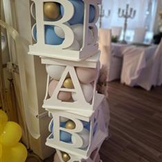 Baby box balloon hire 
